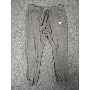 Nike Sportswear Club Fleece Pants Mens L Gray Lightweight Sweatpants 27" EUC